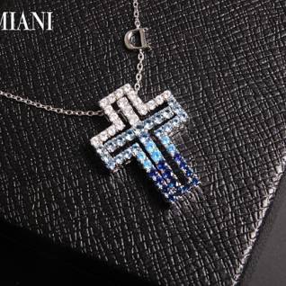 다미아니 레플리카 벨에포크 블루 아이스버그 다이아몬드 목걸이(실버) | 명품 레플리카