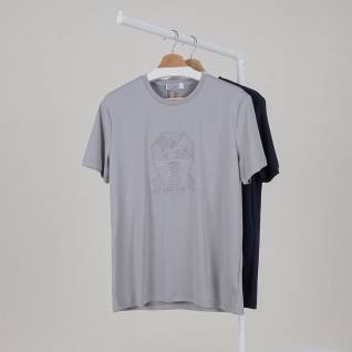 브루넬로쿠치넬리 레플리카 엠보 로고 코튼 크루넥 반팔 티셔츠 | 명품 레플리카